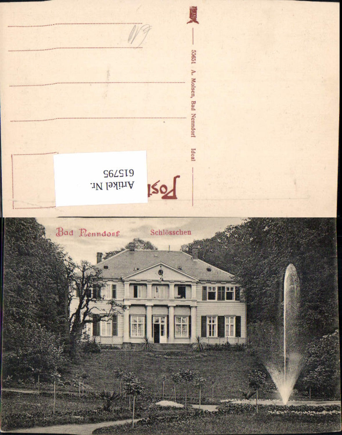 615795,Bad Nenndorf Schlösschen Schloss Springbrunnen Brunnen