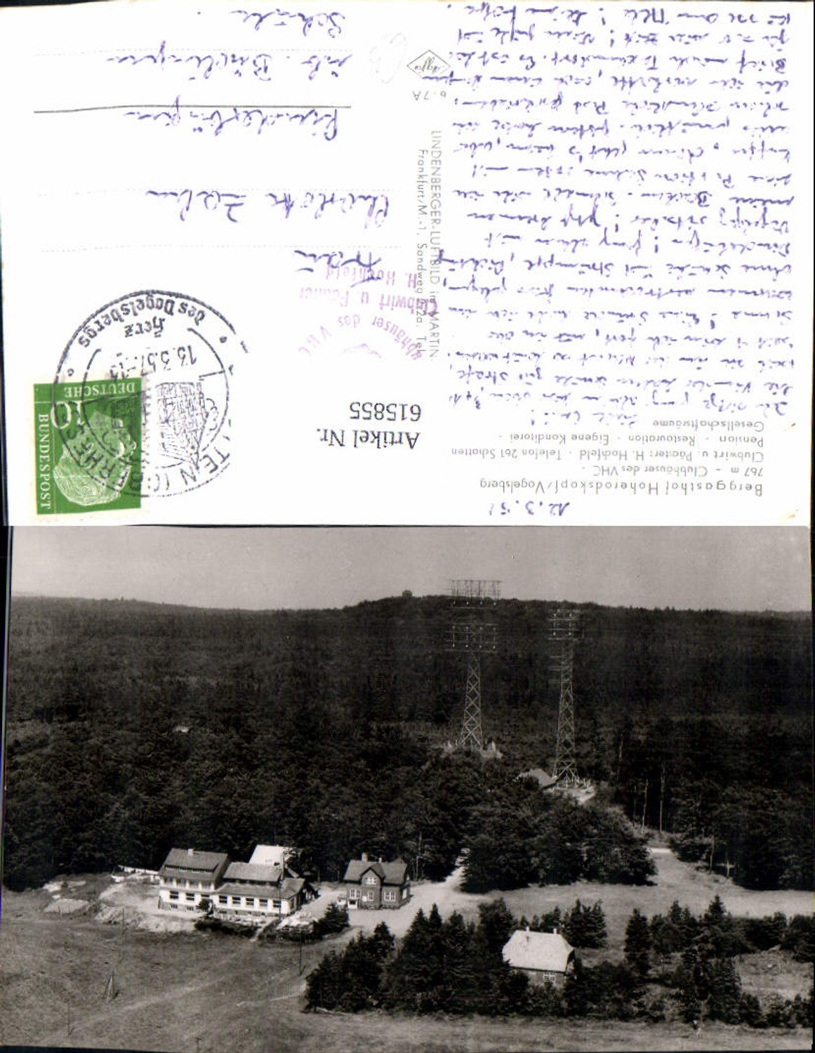 615855,Foto Ak Berggasthof Hoherodskopf Vogelsberg Breungeshain Stadt Schotten