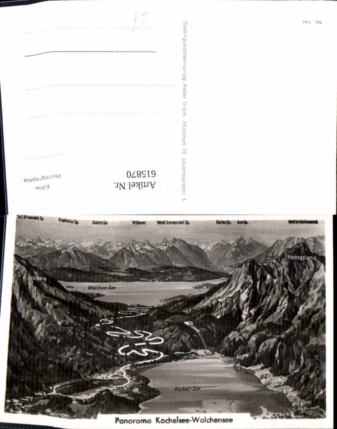 615870, Photo Ak Panorama Kochelsee Walchensee Schlehdorf Kochel a. See