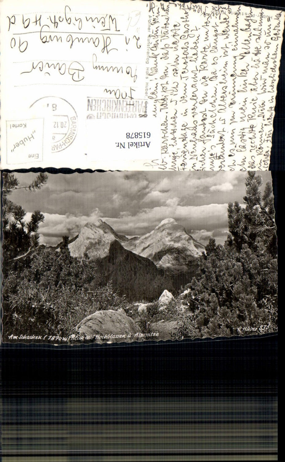 615878, Photo Ak Am Schachen View of Hochblassen and Alpspitze Garmisch-Partenkirchen