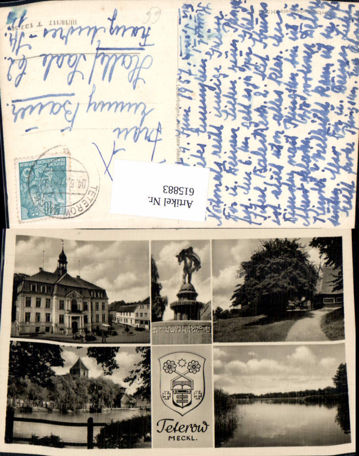 615883,Mehrbild Ak Teterow Ansichten