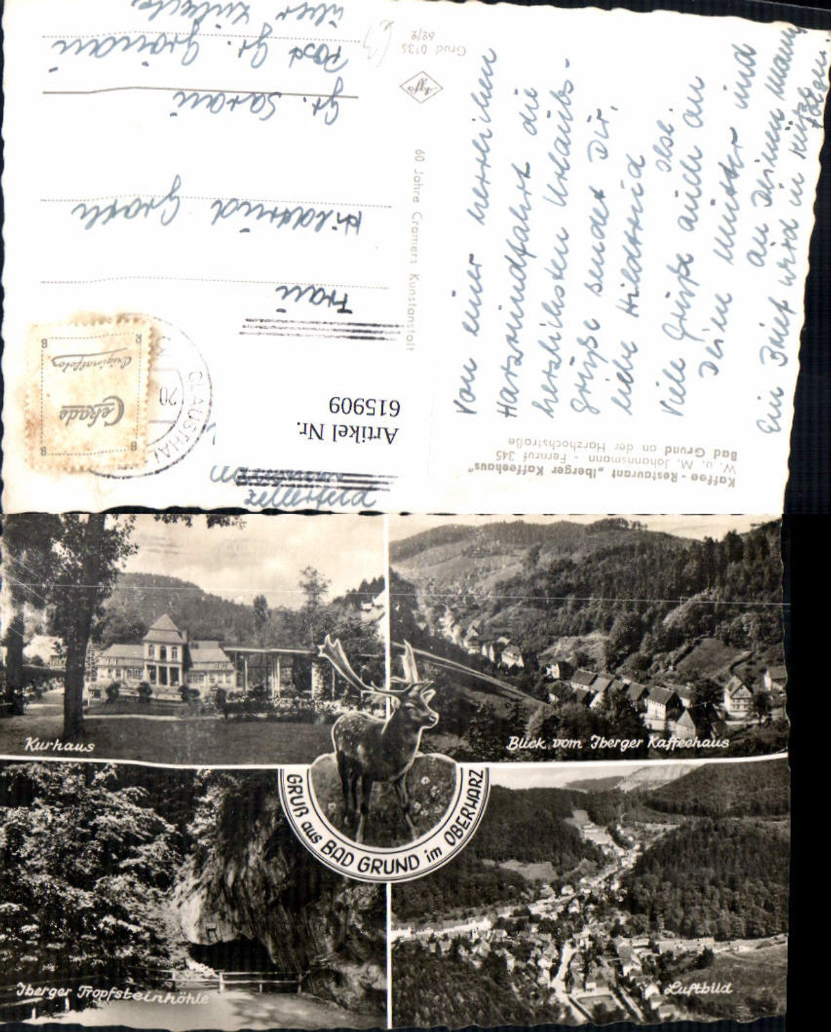 615909,Bad Grund a. d. Harzhochstraße Kurhaus Iberger Tropfsteinhöhle