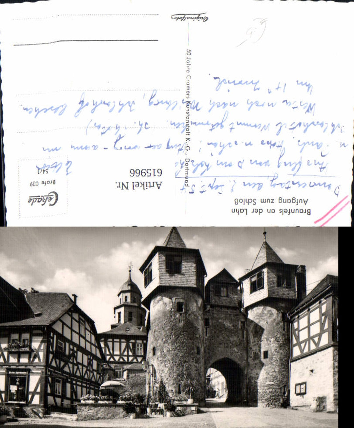 615966,Foto Ak Braunfels a. d. Lahn Aufgang zum Schloss