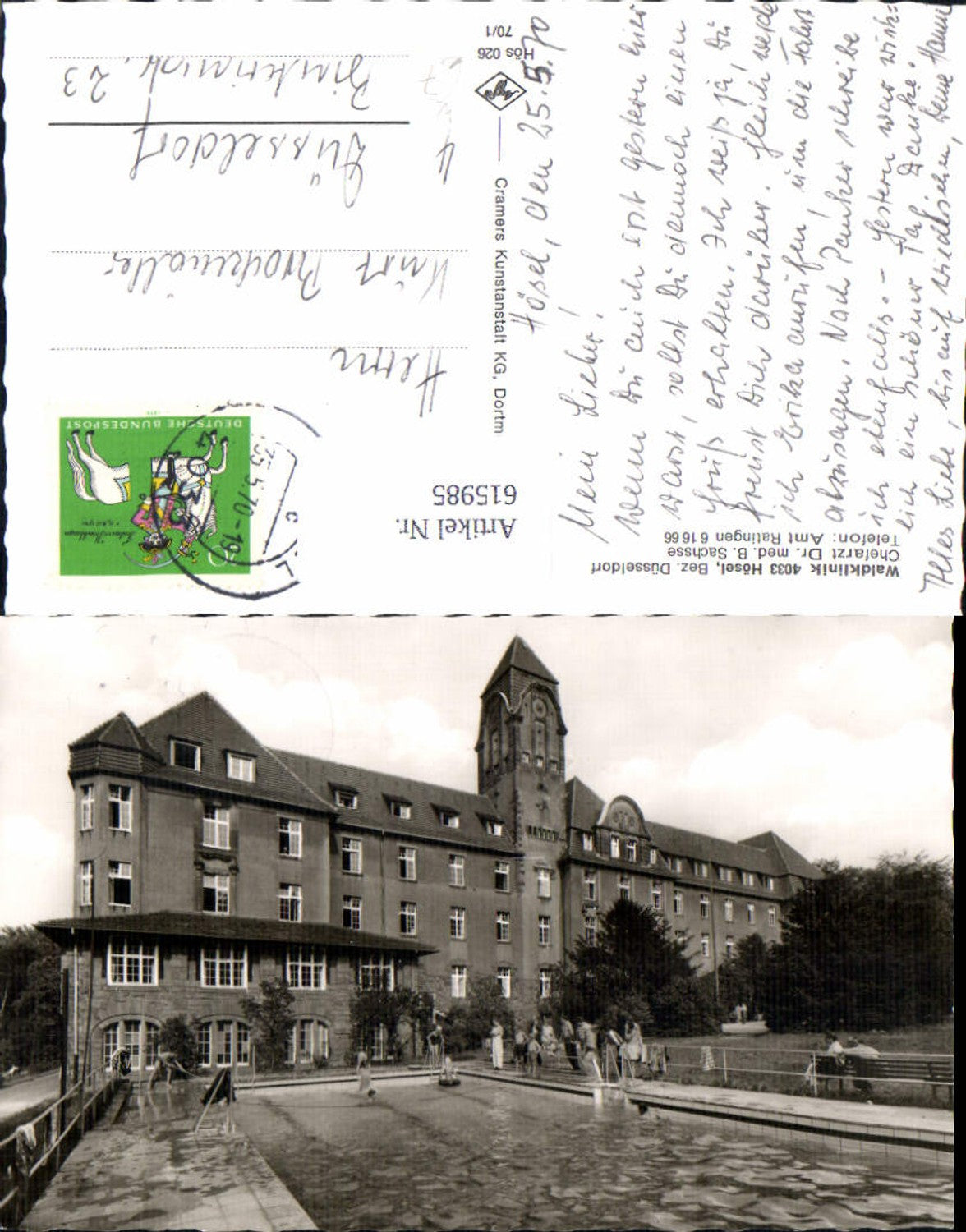 615985,Foto Ak Hösel Ratingen Waldklinik