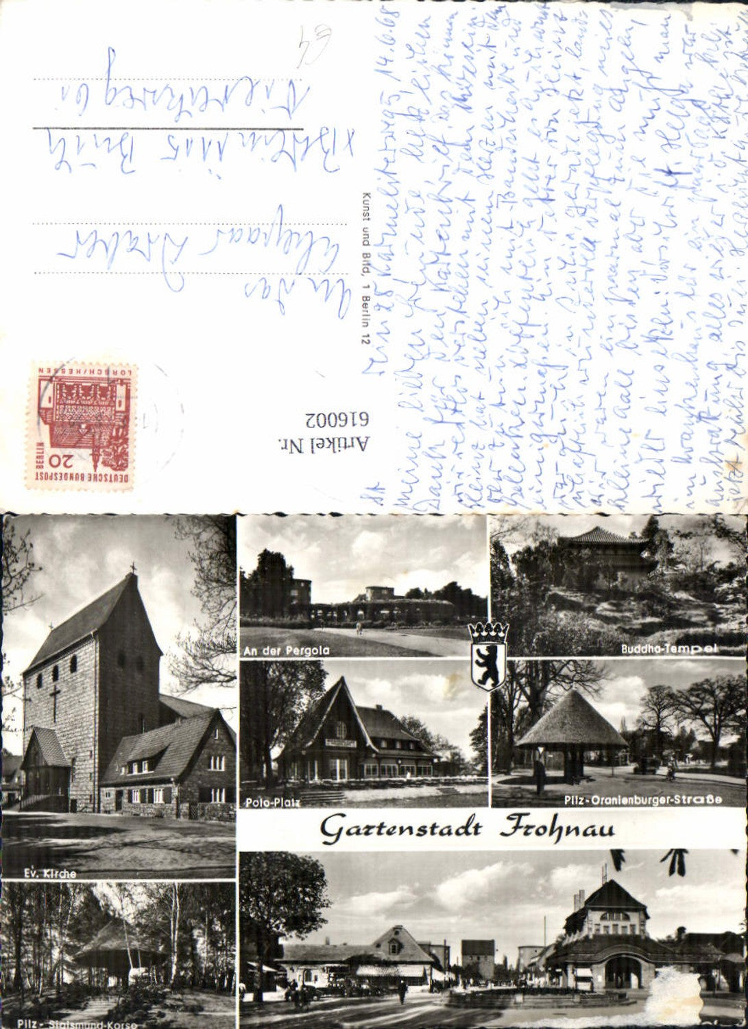 616002,Mehrbild Ak Berlin Gartenstadt Frohnau Ev. Kirche Polo-Platz