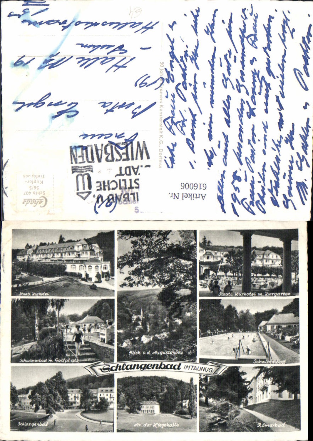 616006,Mehrbild Ak Schlangenbad im Taunus Schwimmbad Römerbad Kurhotel