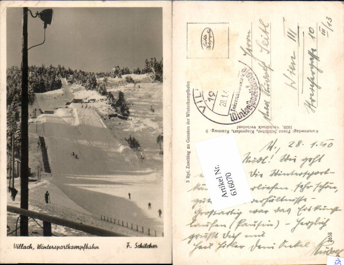616070,Sprungschanze Skisprungschanze Villach Schanze 1939 pub Schilcher