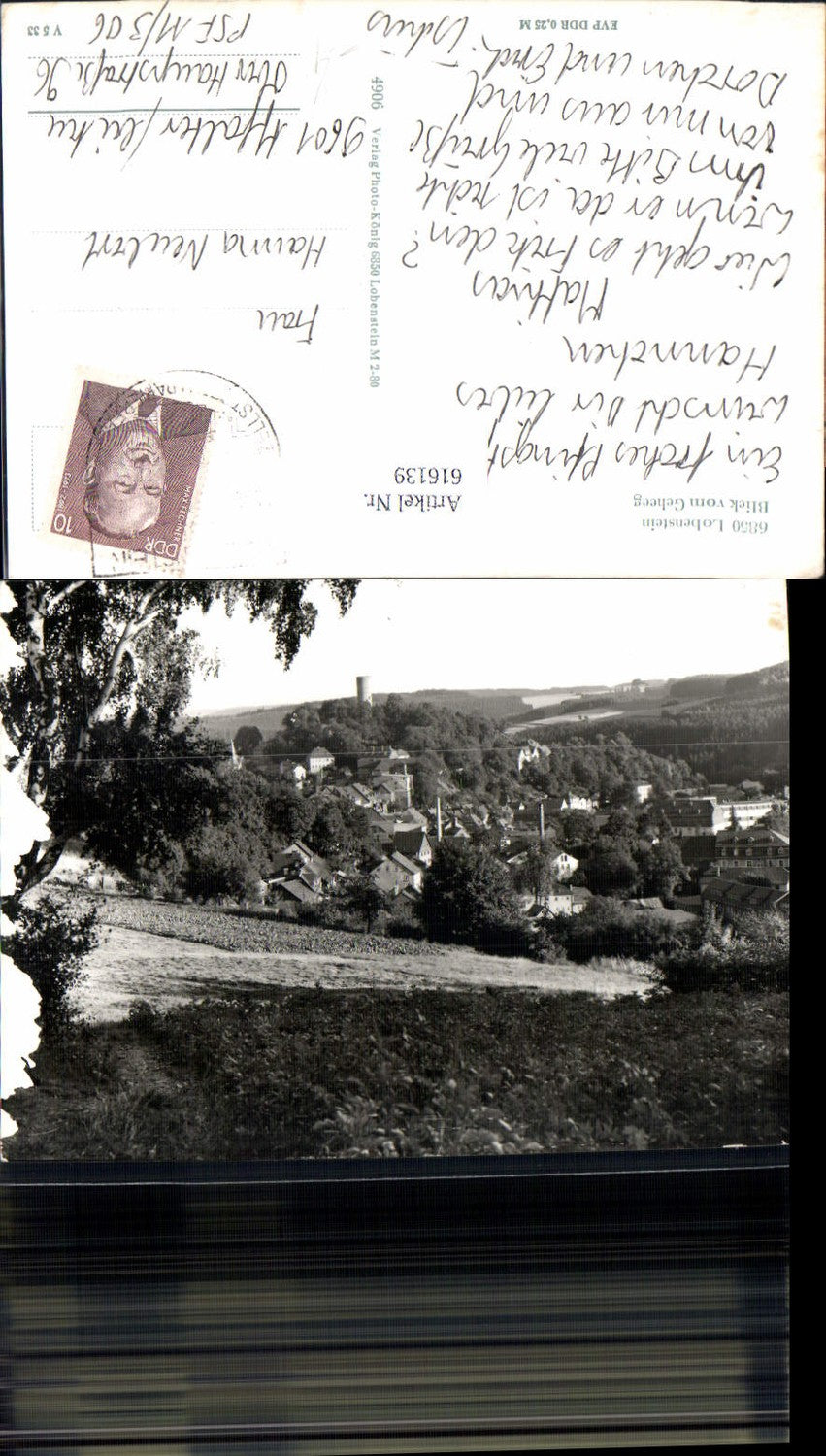 616139,Foto Ak Bad Lobenstein Blick v. Geheeg