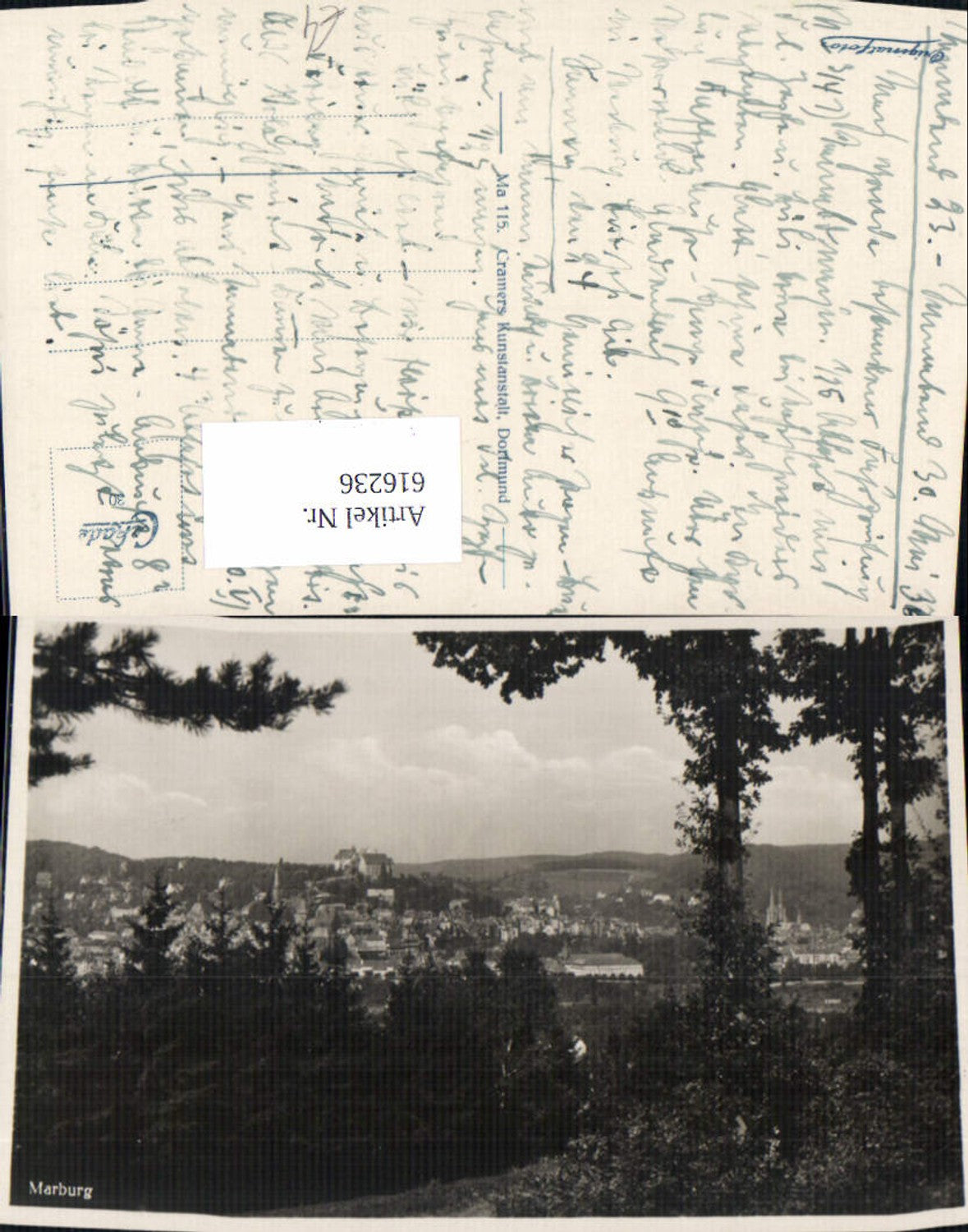 616236,Foto Ak Marburg Ansicht