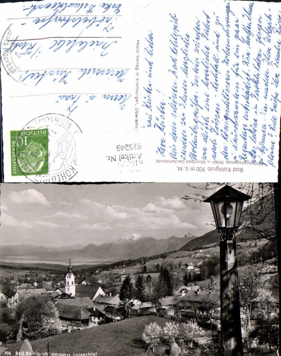 616249, Photo Ak Bad Kohlgrub against Loisachtal Lantern