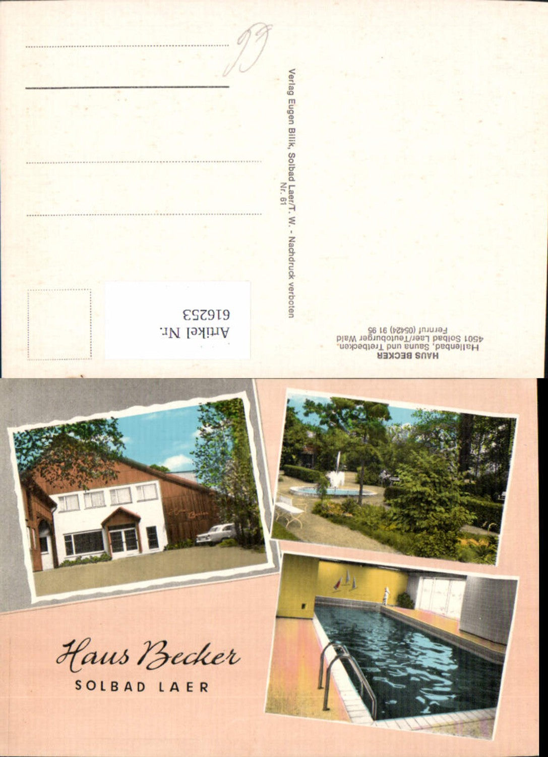 616253,Mehrbild Ak Solbad Laer Bad Laer Teutoburger Wald Haus Becker