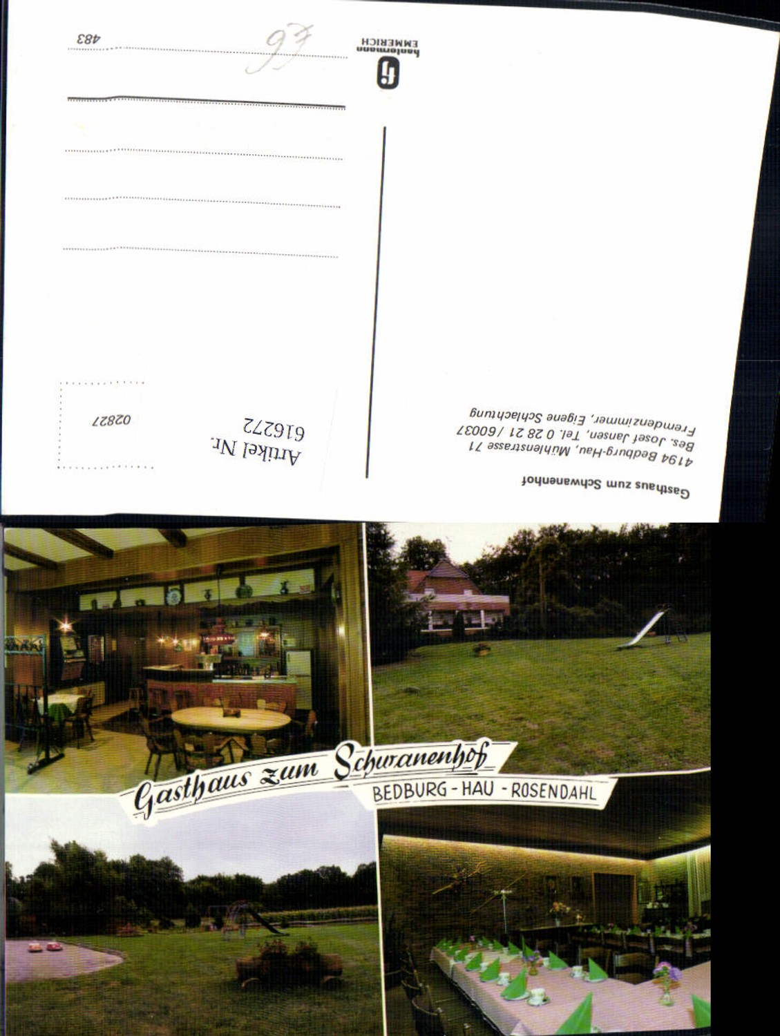 616272,Mehrbild Ak Bedburg-Hau Rosendahl Gasthaus zum Schwanenhof