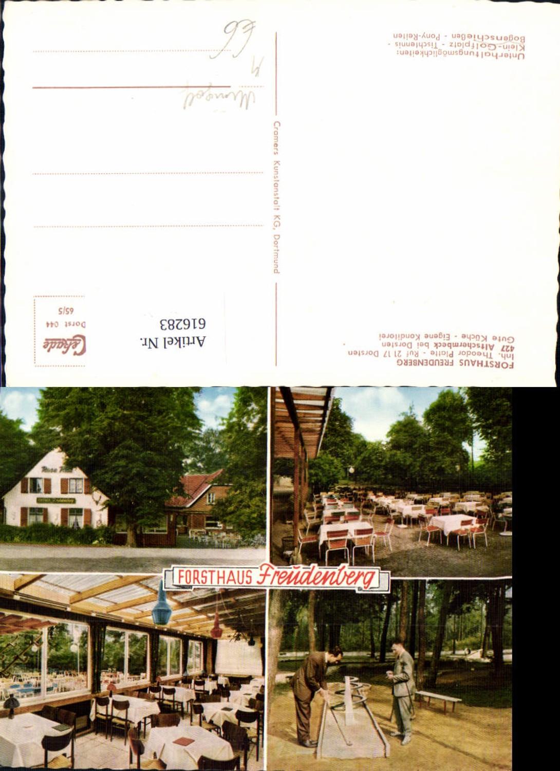 616283,Mehrbild Ak Schermbeck Altschermbeck Dorsten Forsthaus Freudenberg Minigolf