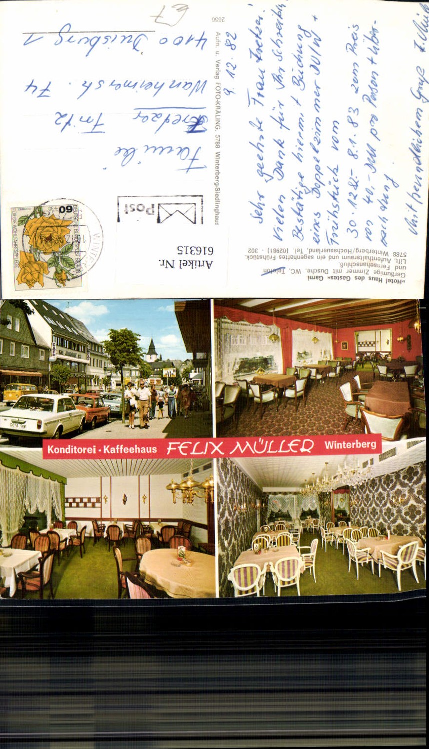 616315,Mehrbild Ak Winterberg Hochsauerland Hotel Haus d. Gastes Garni