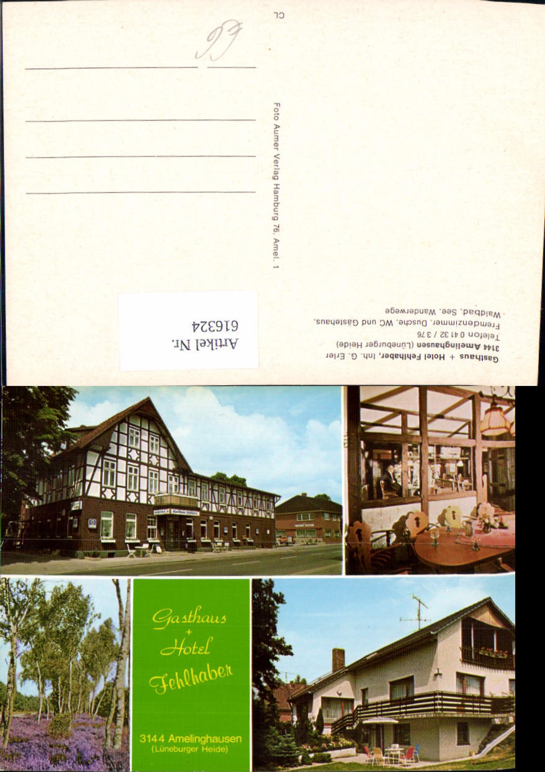 616324,Mehrbild Ak Amelinghausen Lüneburger Heide Gasthaus Hotel Fehlhaber