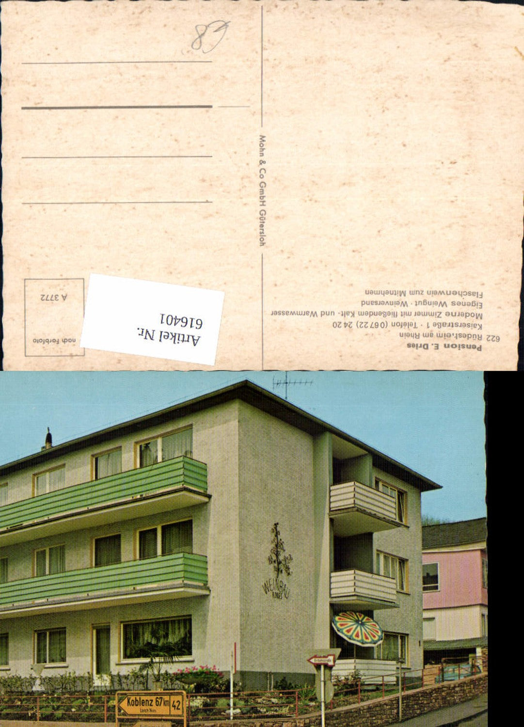 616401,Rüdesheim a. Rhein Pension Dries