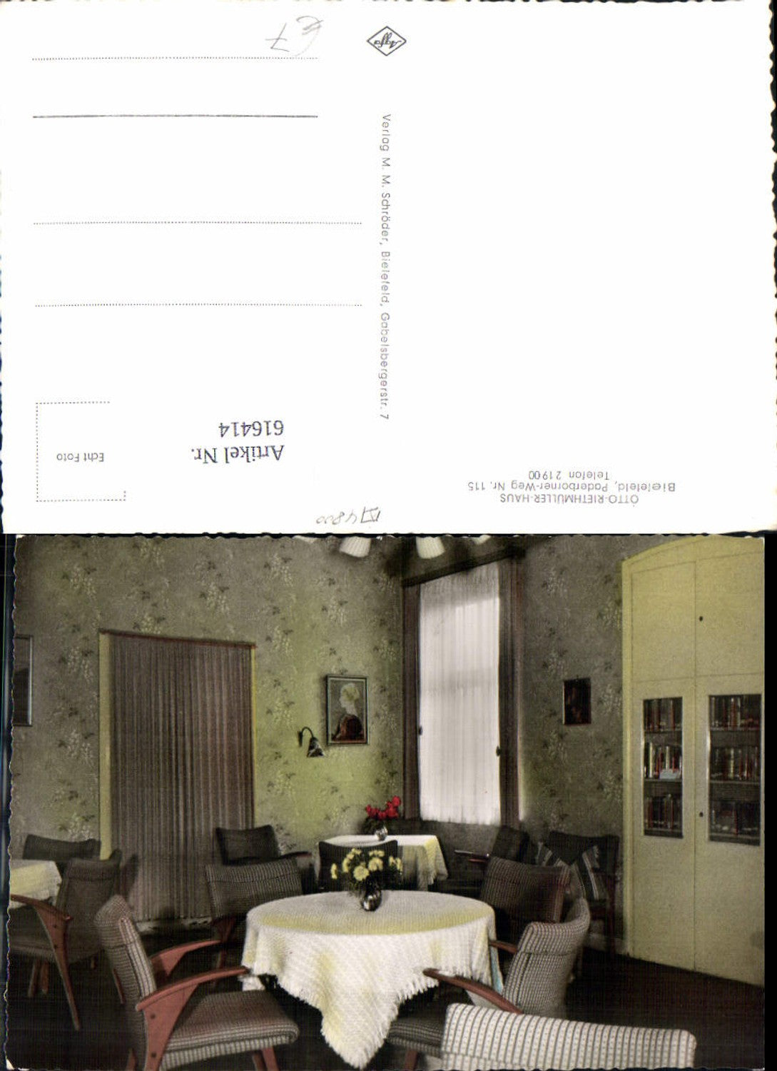 616414,Foto Ak Bielefeld Otto-Riethmüller-Haus Innenansicht Interieur