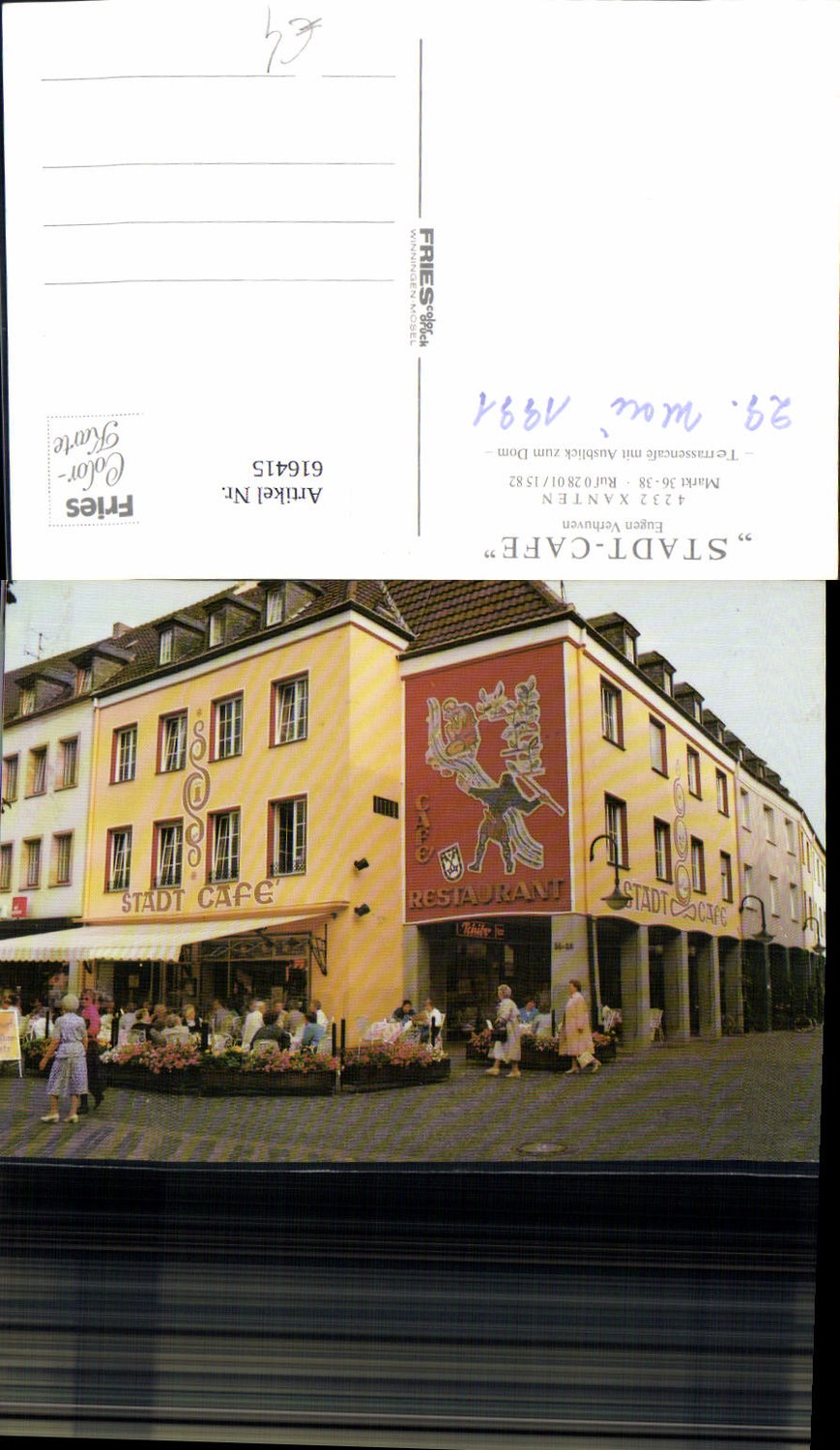 616415,Foto Ak Xanten Stadt-Cafe