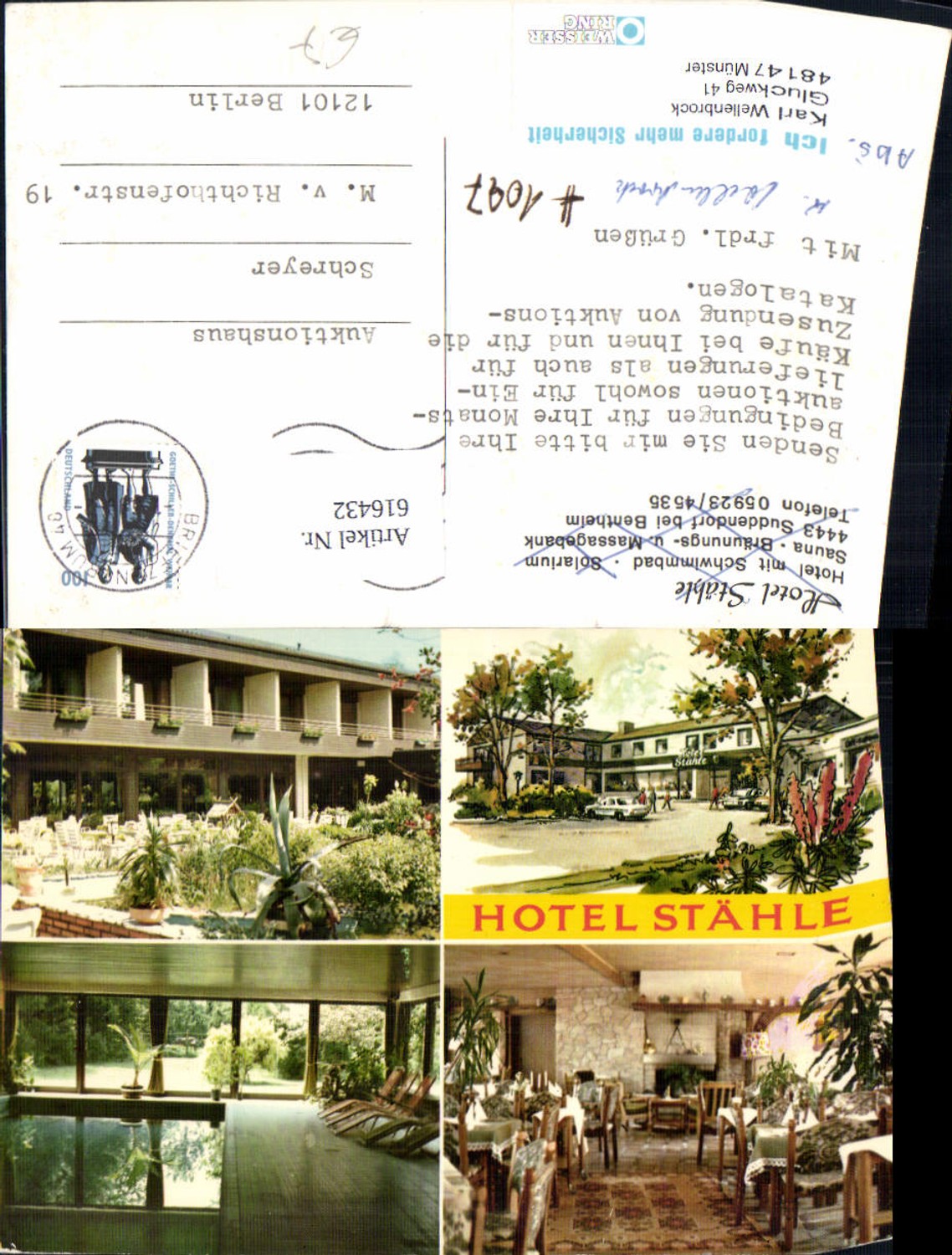 616432,Mehrbild Ak Suddendorf Schüttorf b. Bentheim Hotel Stähle