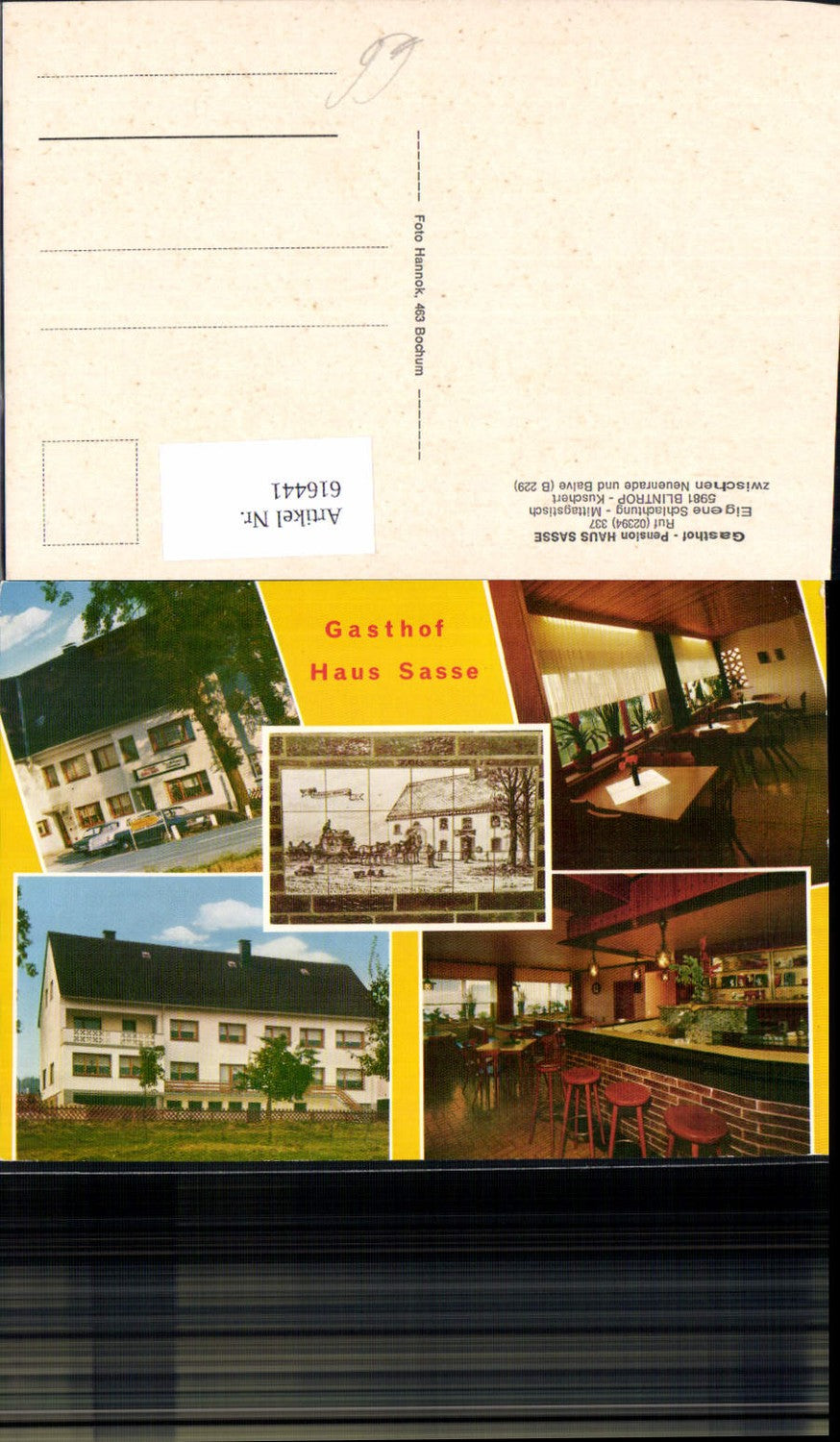 616441,Mehrbild Ak Neuenrade Blintrop Kuschert Gasthof Pension Haus Sasse