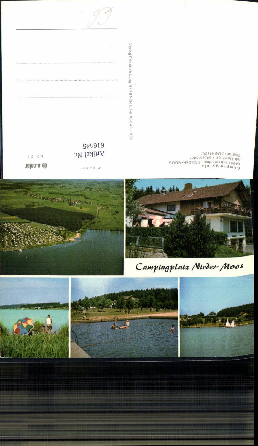 616445,Mehrbild Ak Freiensteinau Campingplatz Nieder-Moos Segelboot Fischen Angeln