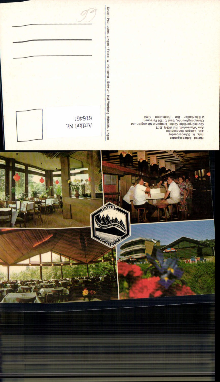 616461,Mehrbild Ak Lingen Ems Hanekenfähr Hotel Schepergerdes