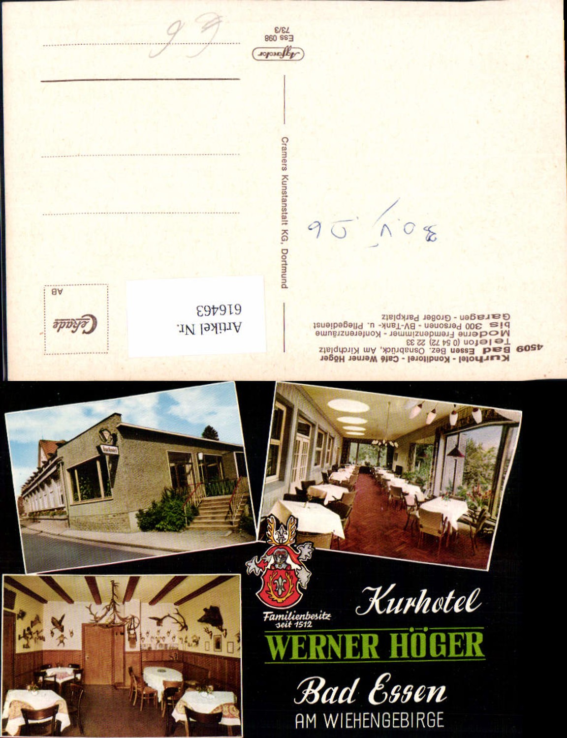 616463,Mehrbild Ak Bad Essen Kurhotel Höger