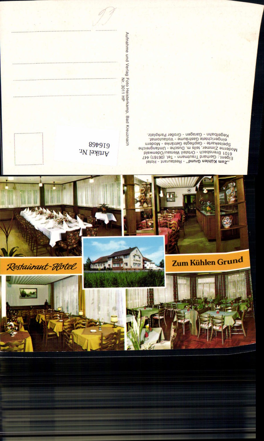 616468,Mehrbild Ak Brensbach Wersau Odenwald Zum kühlen Grund Restaurant Hotel