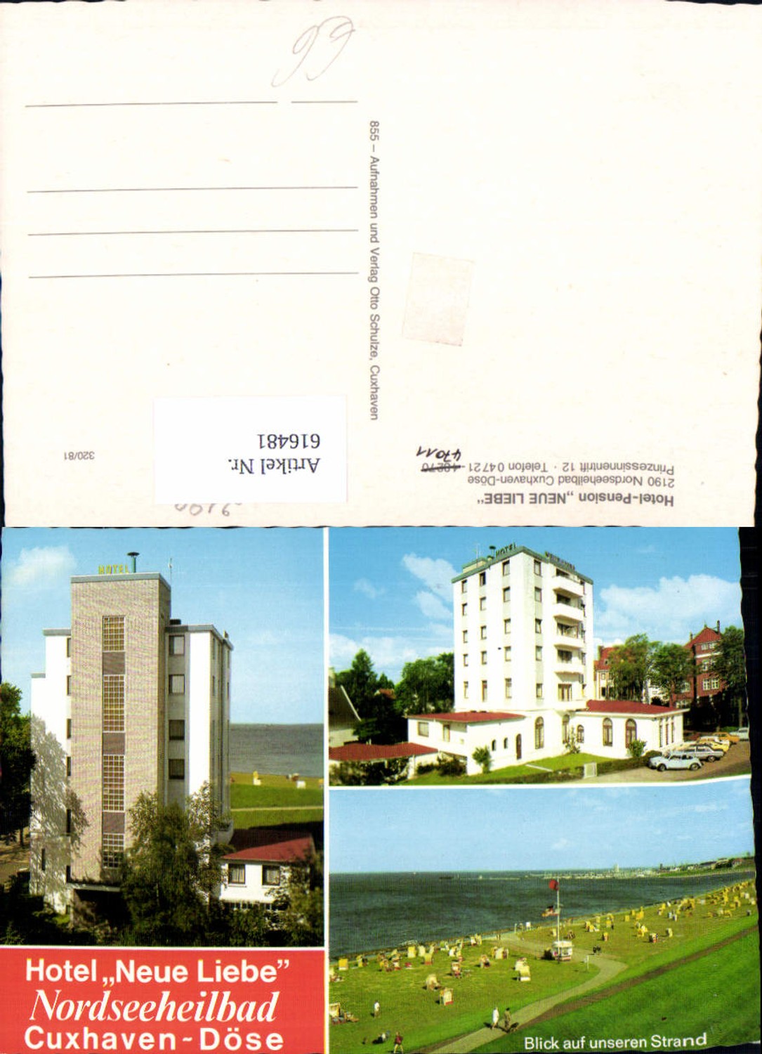 616481,Mehrbild Ak Cuxhaven Döse Hotel Pension Neue Liebe