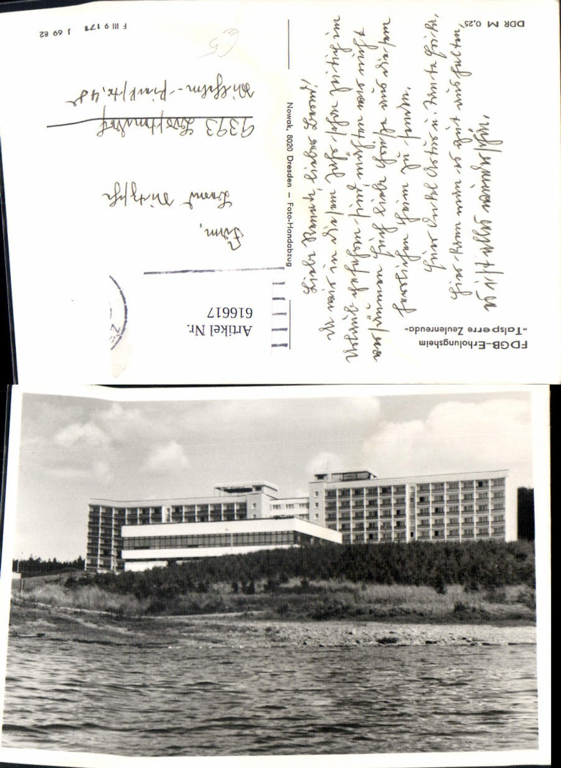 616617, Photo Ak Zeulenroda-Triebes FDGB recreation home Zeulenroda reservoir