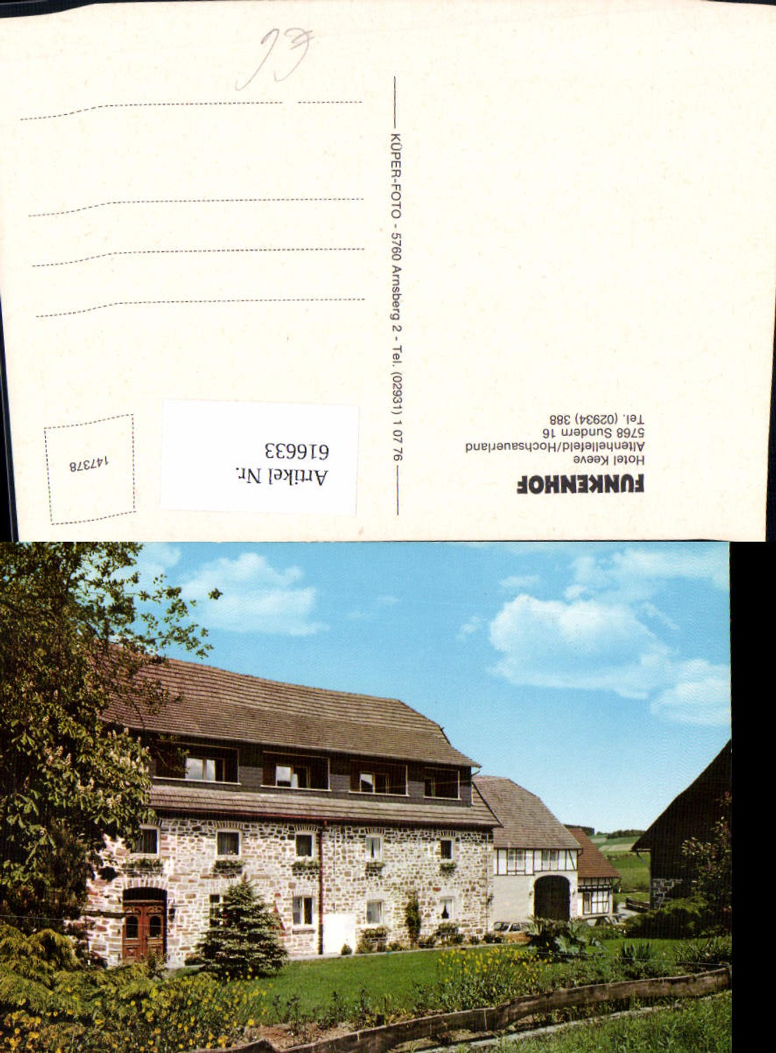 616633,Sundern Altenhellefeld Funkenhof Hotel Keeve