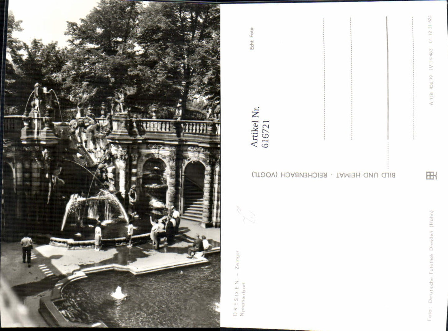 616721,Foto Ak Dresden Zwinger Nymphenbad Brunnen Springbrunnen