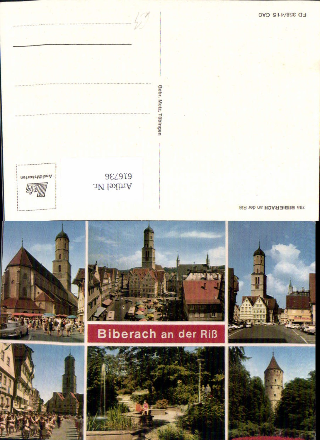 616736,Mehrbild Ak Biberach an der Riß Kirche Park