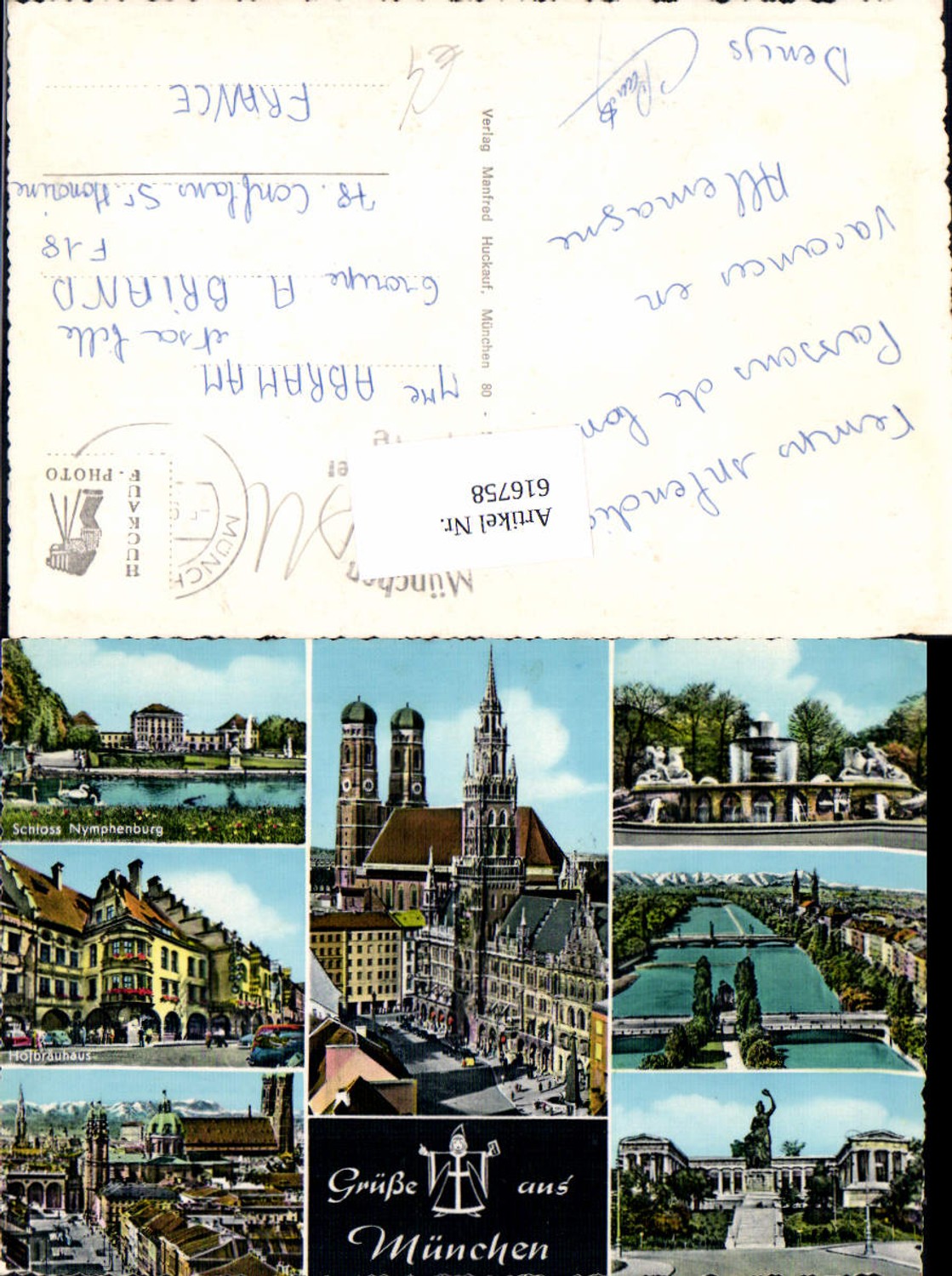 616758,Mehrbild Ak München Schloss Nymphenburg Hofbräuhaus Frauenkirche