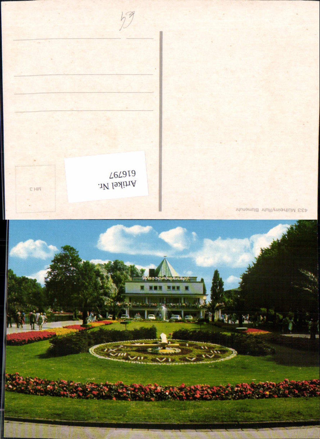 616797,Mülheim an der Ruhr Blumenuhr Uhr Wasserbahnhof