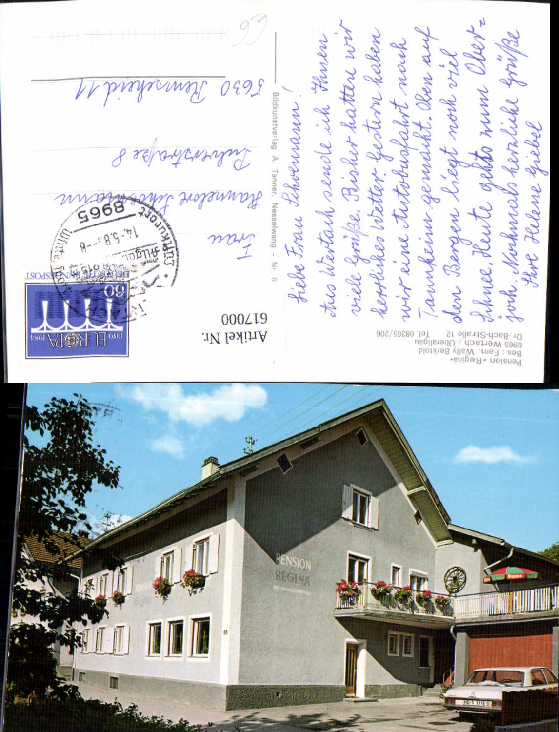 617000, Wertach Oberallgäu Pension Regina