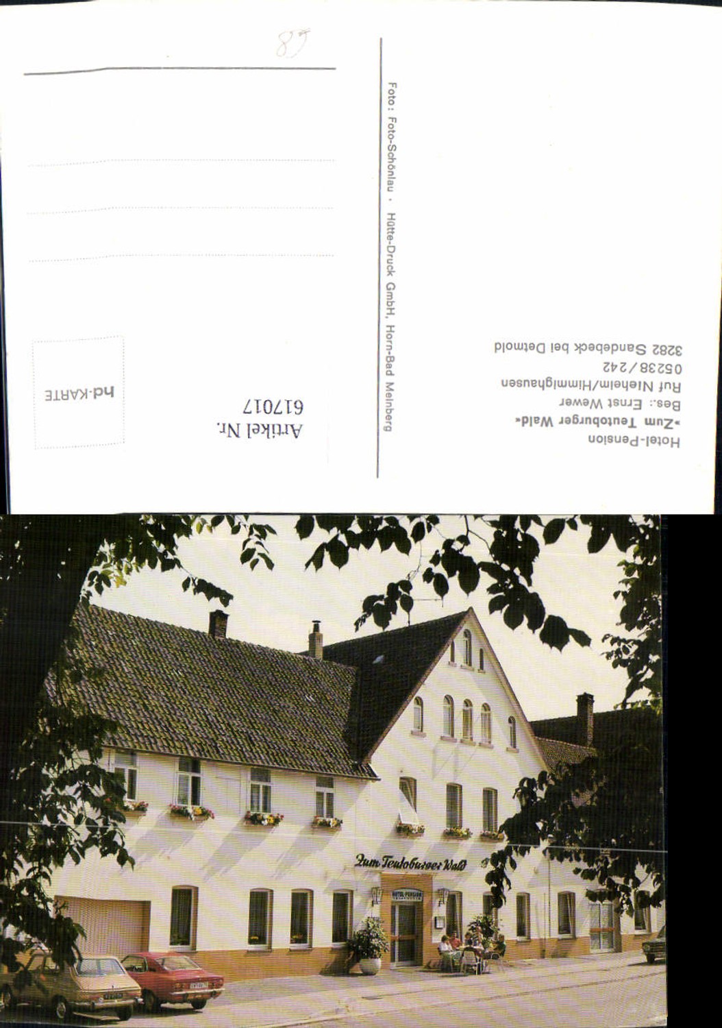 617017,Sandebeck Steinheim Westfalen Hotel Pension Zum Teutoburger Wald