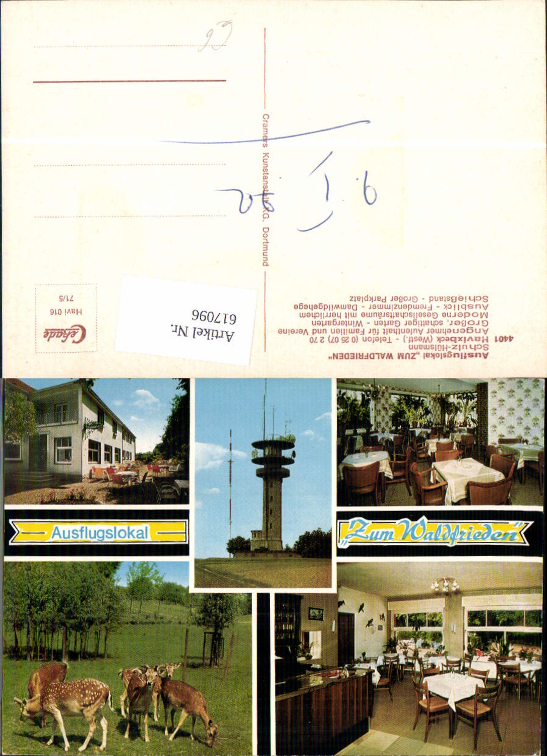 617096,Mehrbild Ak Havixbeck Ausflugslokal Zum Waldfrieden