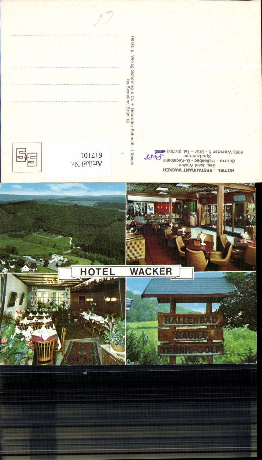 617101,Mehrbild Ak Wenden Brün Hotel Restaurant Wacker