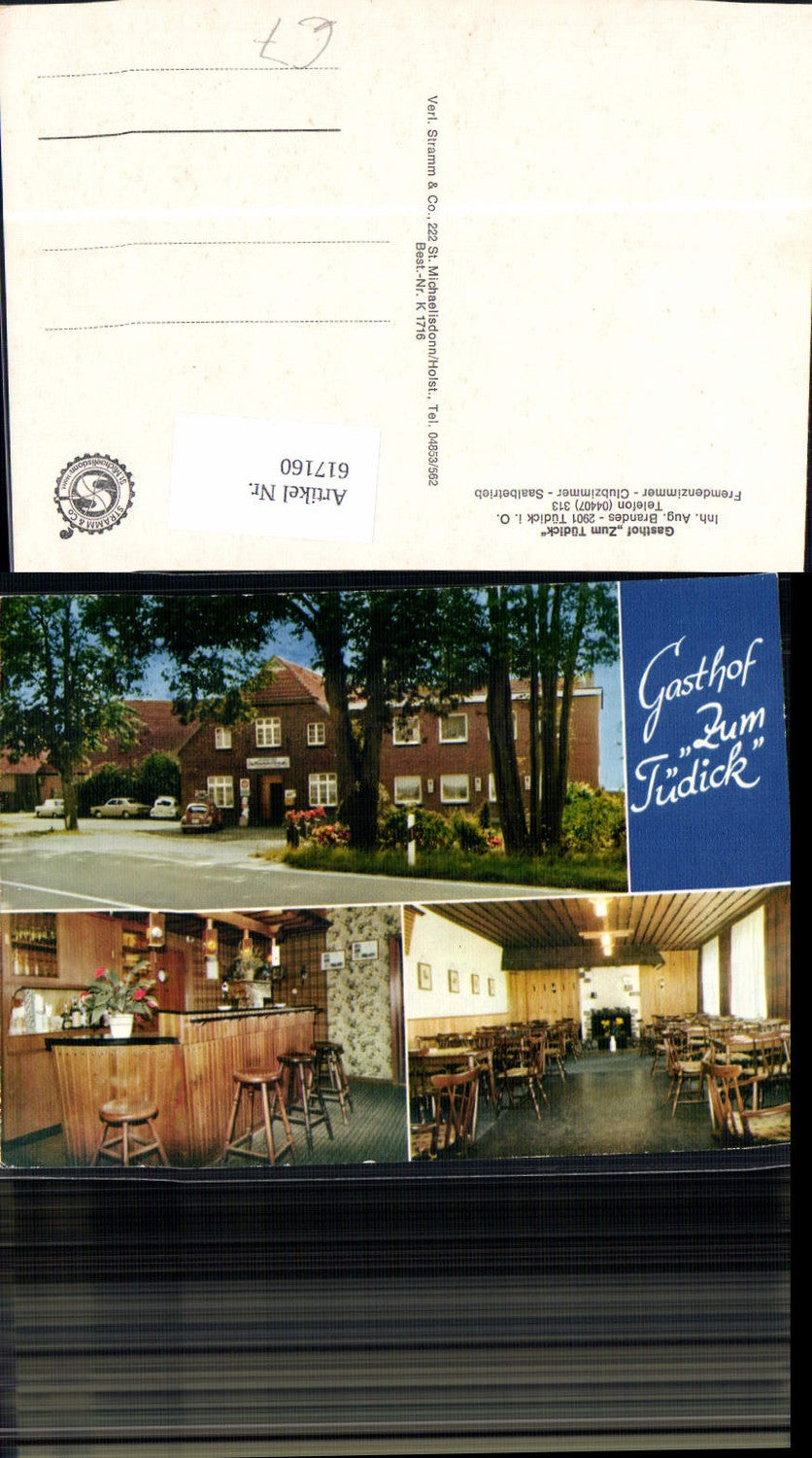 617160,Mehrbild Ak Wardenburg Tüdick i. Oldenburg Zum Tüdick Gasthof