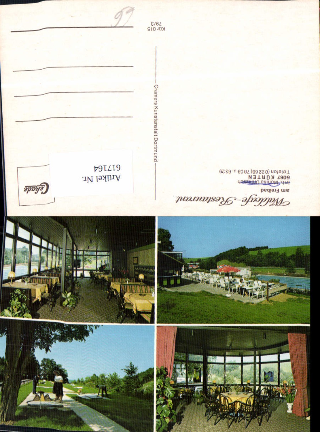 617164,Mehrbild Ak Kürten Waldcafe Restaurant a. Freibad