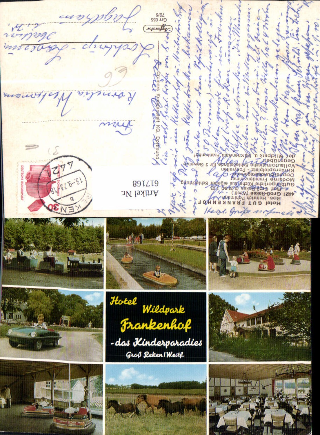 617168,Mehrbild Ak Reken Groß Reken Hotel Gut Frankenhof Pferde Reiten