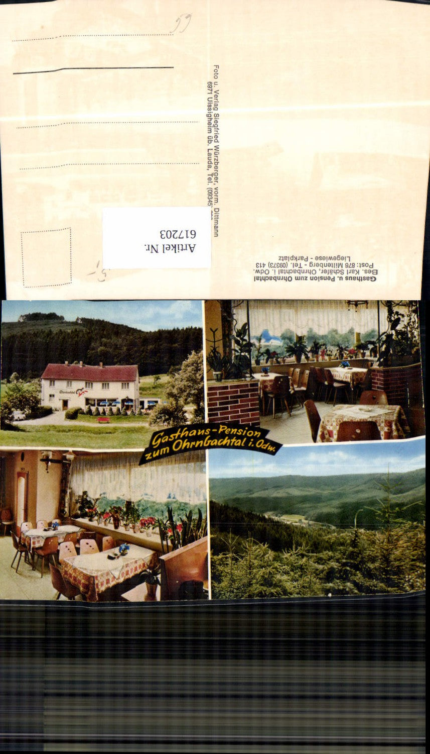 617203, Multi-image Ak Miltenberg Gasthaus Pension Ohrnbachtal