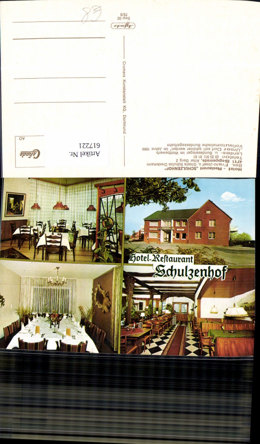617221,Mehrbild Ak Seppenrade Lüdinghausen Hotel Restaurant Schulzenhof