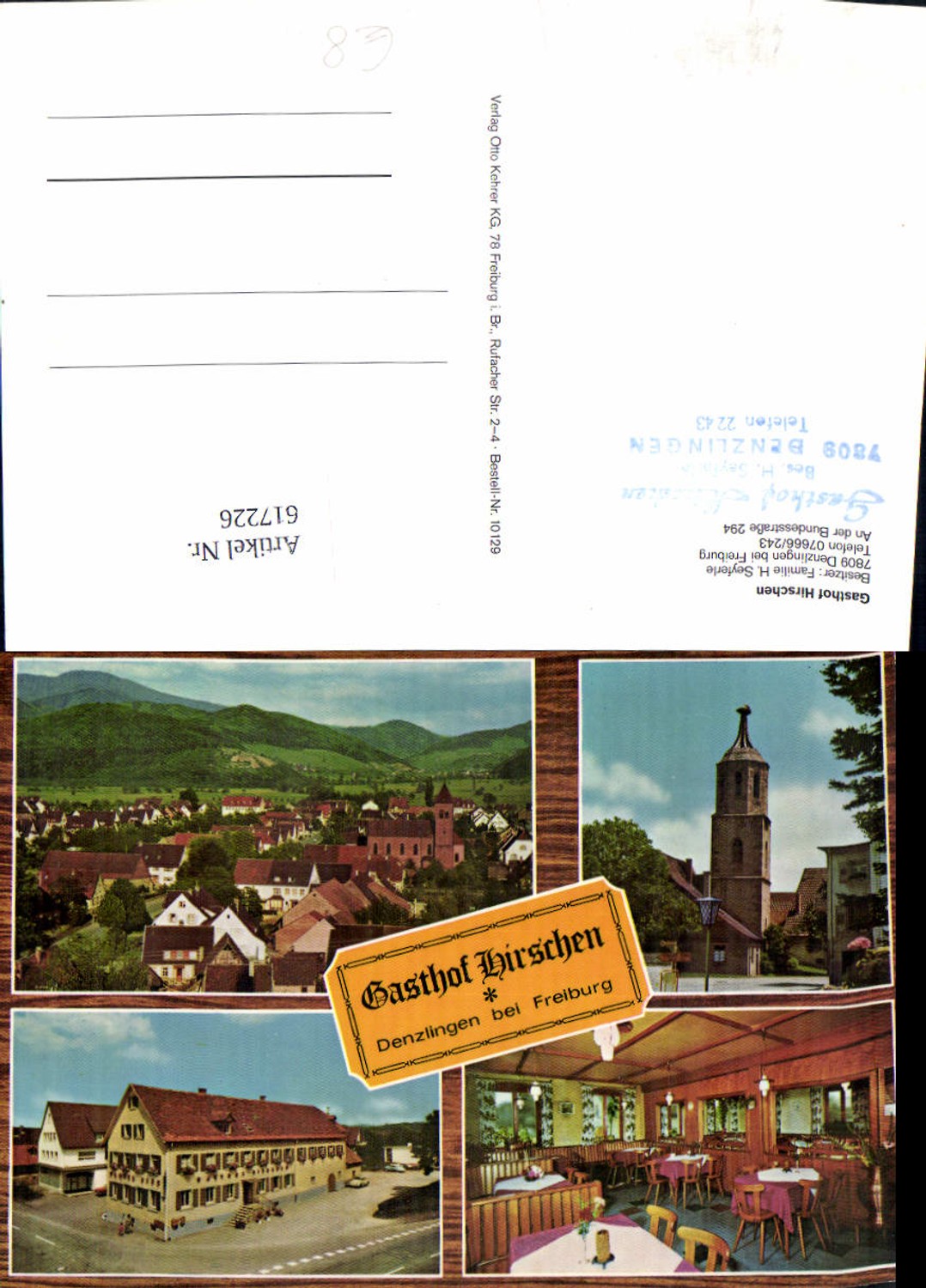 617226,Mehrbild Ak Denzlingen b. Freiburg Gasthof Hirschen