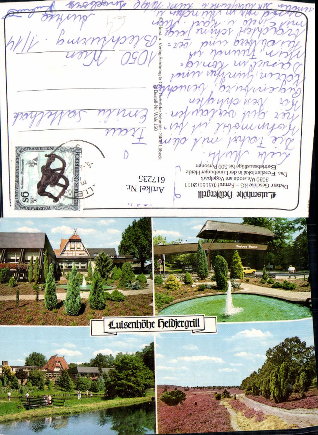 617235,Mehrbild Ak Walsrode a. Vogelpark Luisenhöhe Heidiergrill