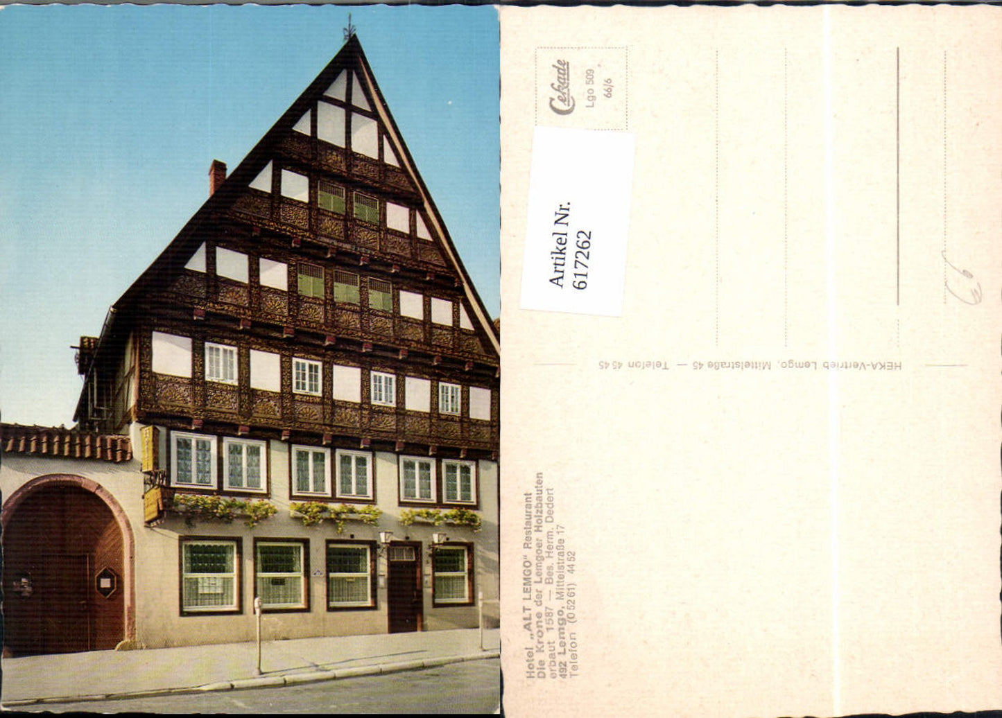 617262,Lemgo Hotel Alt Lemgo Fachwerkhaus