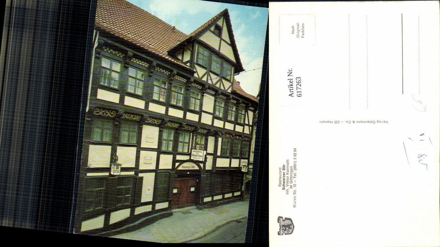 617263,Göttingen Restaurant Schwarzer Bär Fachwerkhaus