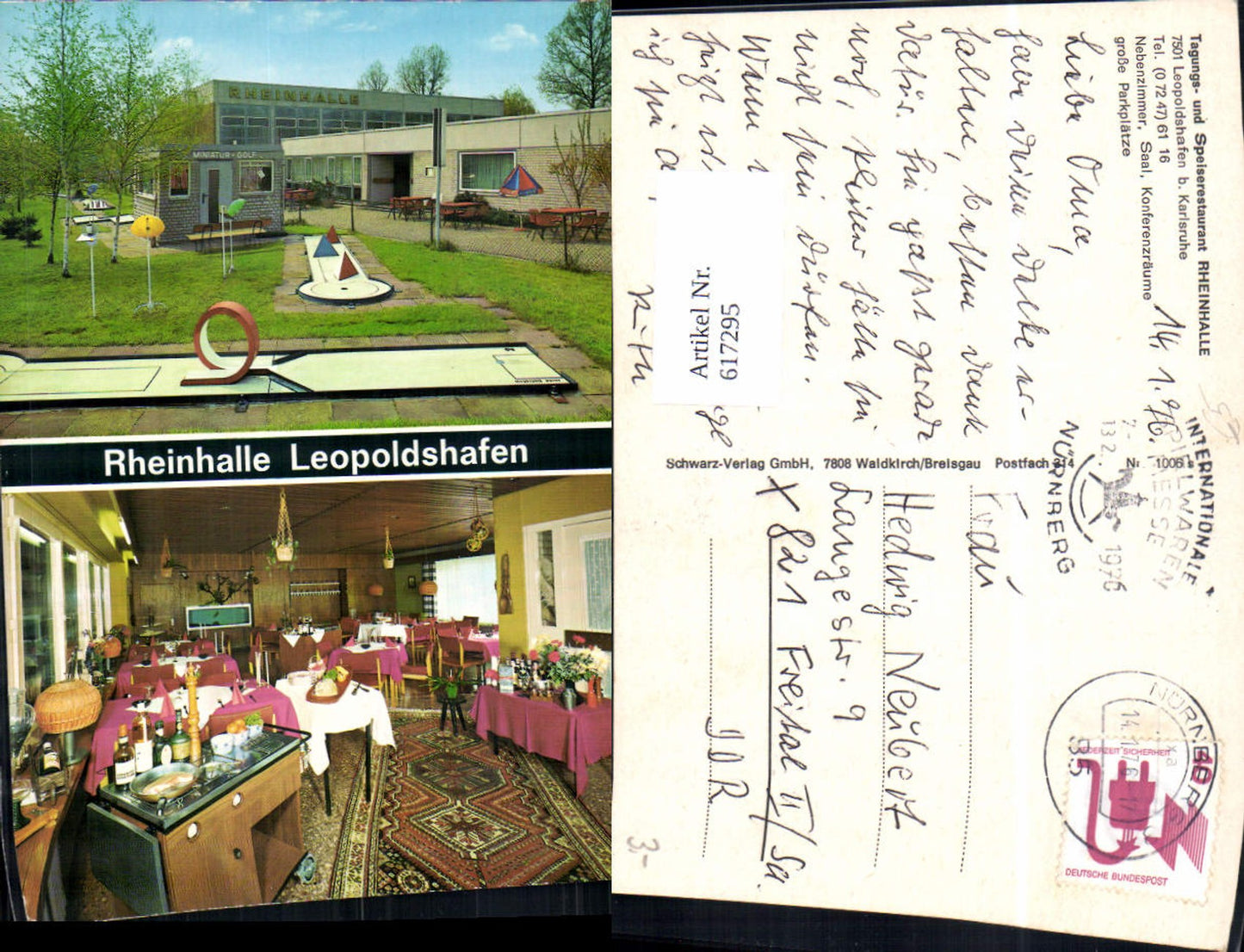 617295,Mehrbild Ak Eggenstein-Leopoldshafen Rheinhalle Leopoldshafen b. Karlsruhe