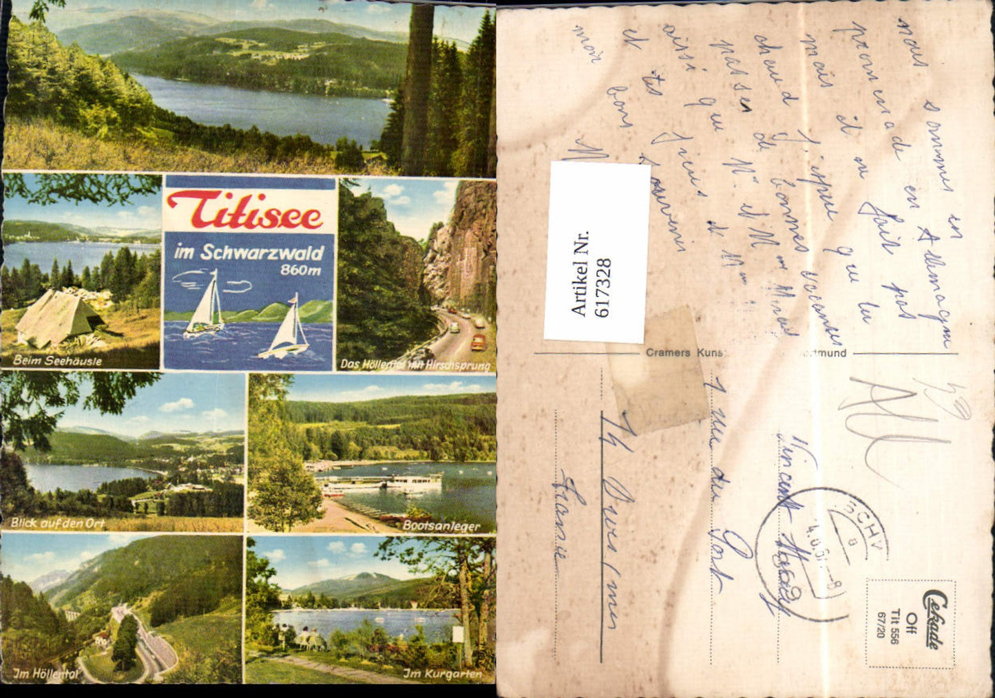 617328,Mehrbild Ak Titisee Titisee-Neustadt Schwarzwald Bootsanleger Hirschsprung Kurgarten